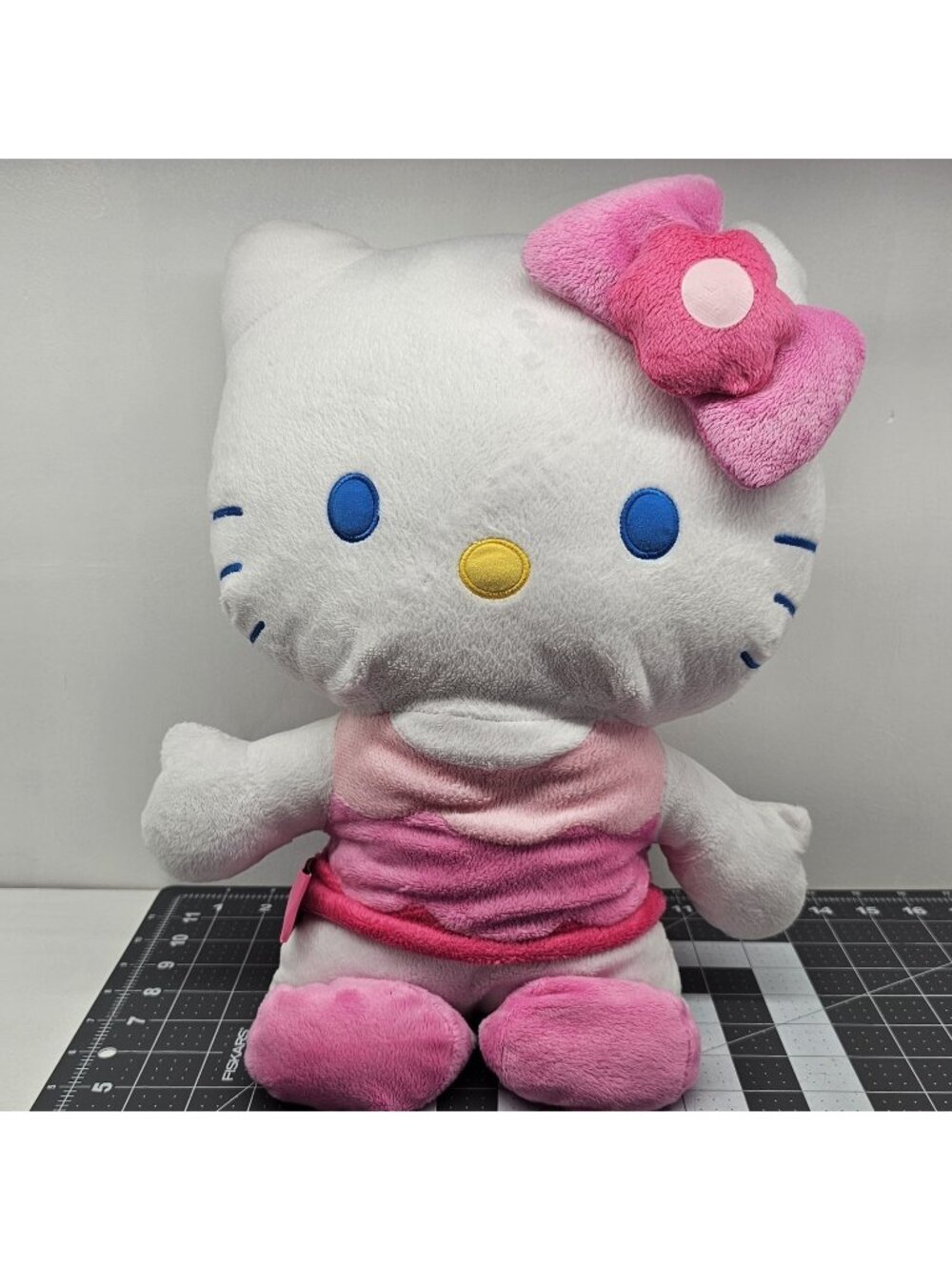 2013 HELLO KITTY Sanrio Plush 17" Pink Dress Pink Bow Large Plushy
